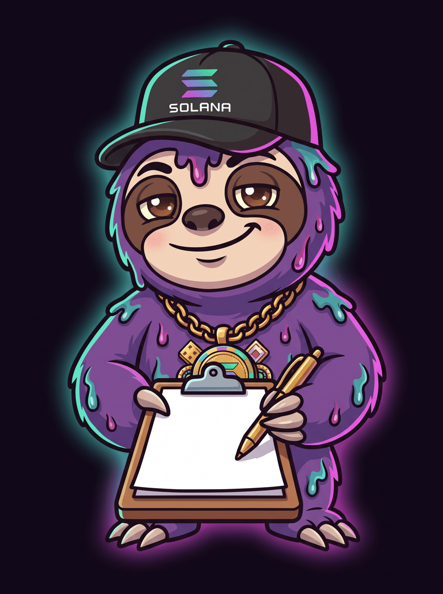Sloppy holding out the crew sheet and a gold pen.